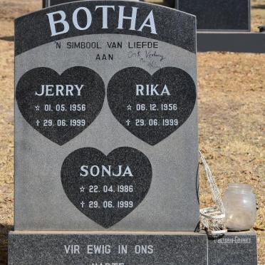 BOTHA Jerry 1956-1999 &amp; Rika 1956-1999 :: BOTHA Sonja 1986-1999
