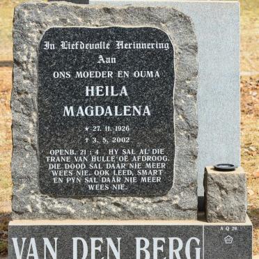 BERG Heila Magdalena, van den 1926-2002