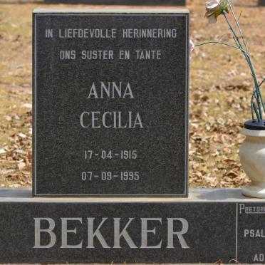 BEKKER Anna Cecilia 1915-1995