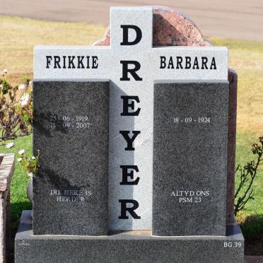DREYER Frikkie 1919-2007 &amp; Barbara 1924-