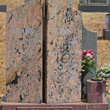 ECKARD Frans 1927-2011 &amp; Ann 1933-1997