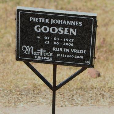GOOSEN Pieter Johannes 1927-2006
