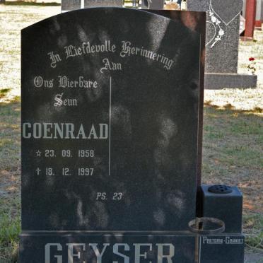 GEYSER Coenraad 1958-1997