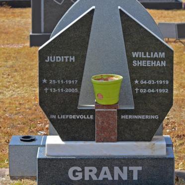 GRANT William Sheehan 1919-1992 &amp; Judith 1917-2005