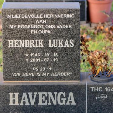 HAVENGA Hendrik Lukas 1943-2001