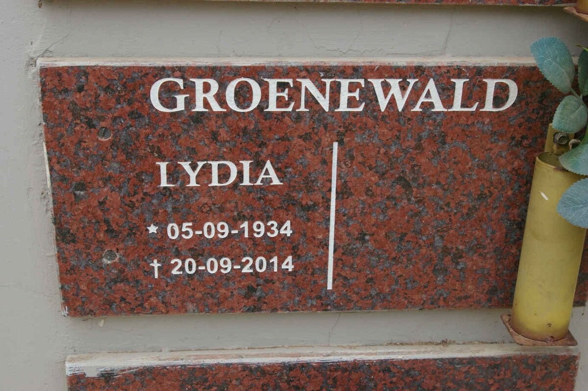 GROENEWALD Lydia 1934-2014