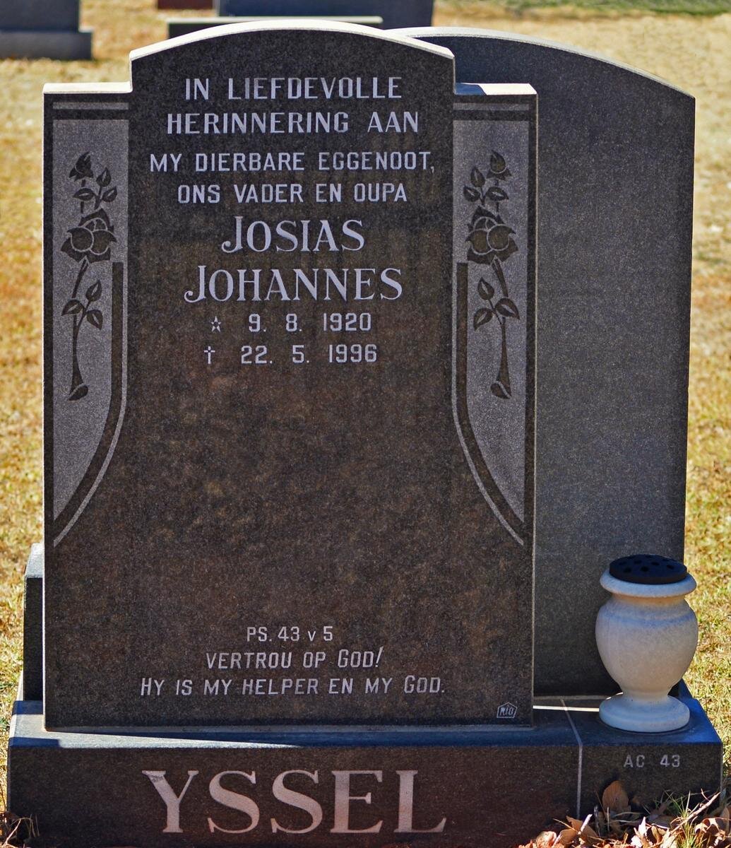 YSSEL Josias Johannes 1920-1996