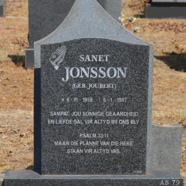 JONSSON Sanet nee JOUBERT 1958-1997