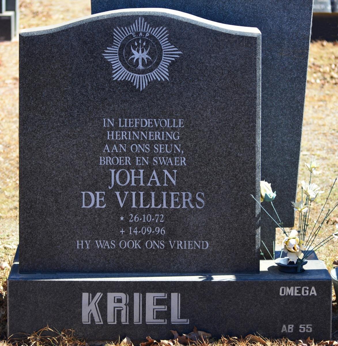 KRIEL Johan De Villiers 1972-1996