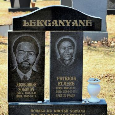 LEKGANYANE Magoboshane Solomon 1961-2005 &amp; Patricia Kumeke 1966-2007