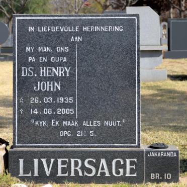 LIVERSAGE Henry John 1935-2005