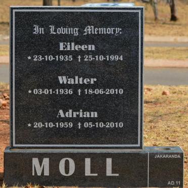 MOLL Walter 1936-2010 &amp; Eileen 1935-1994 :: MOLL Adrian 1959-2010
