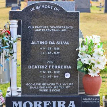 MOREIRA Altino Da Silva 1926-2007 &amp; Beatriz Ferreira 1929-2011