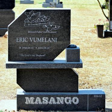 MASANGO Eric Vumelani 1958-2004