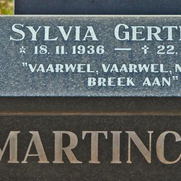 MARTINCICH Sylvia Gertrude 1936-2001
