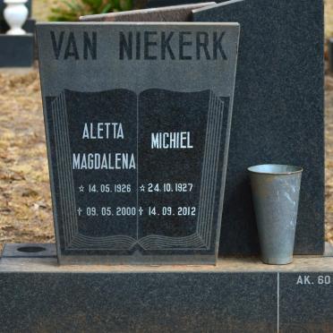 NIEKERK Michiel, van 1927-2012 &amp; Aletta Magdalena 1926-2000