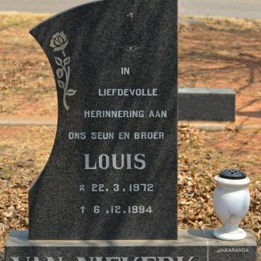 NIEKERK Louis, van 1972-1994