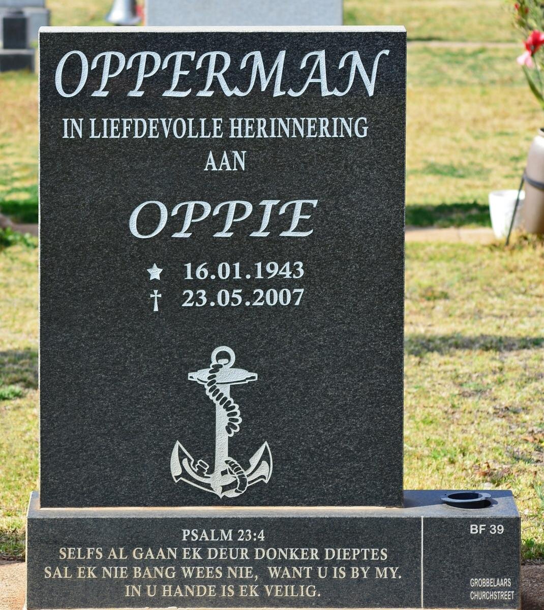 OPPERMAN Oppie 1943-2007