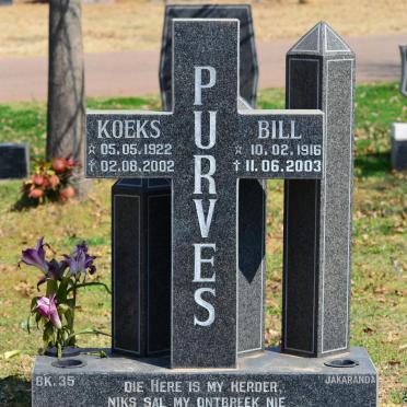 PURVES Bill 1916-2003 &amp; Koeks 1922-2002