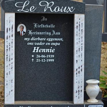 ROUX Hennie, le 1939-1999