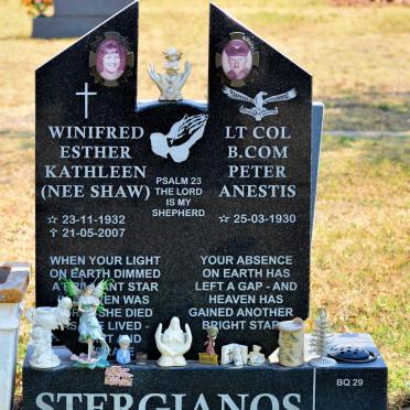 STERGIANOS Peter Anestis 1930- &amp; Winifred Esther Kathleen SHAW 1932-2007