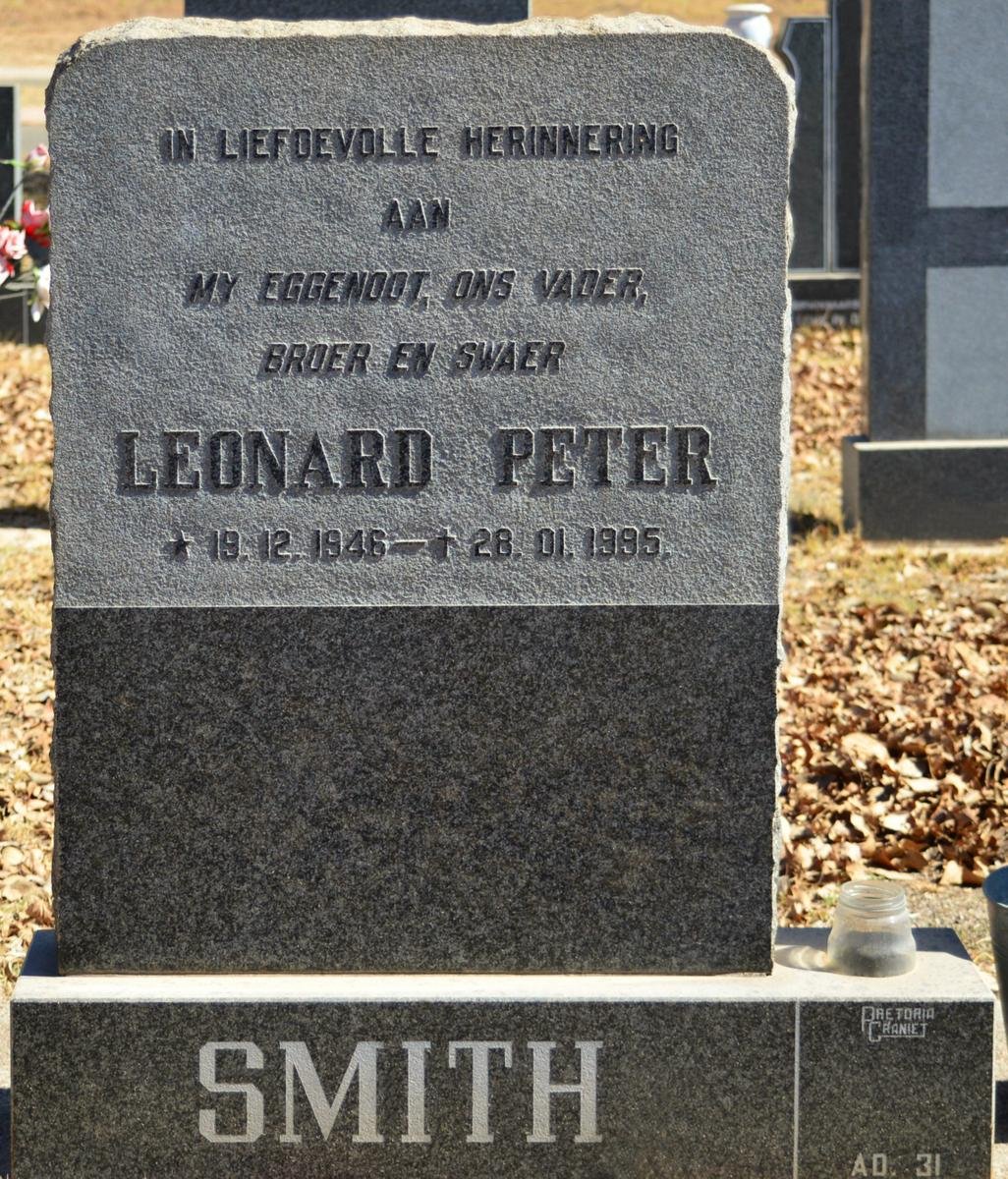 SMITH Leonard Peter 1946-1995