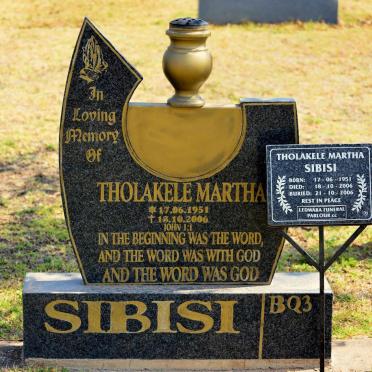 SIBISI Tholakele Martha 1951-2006