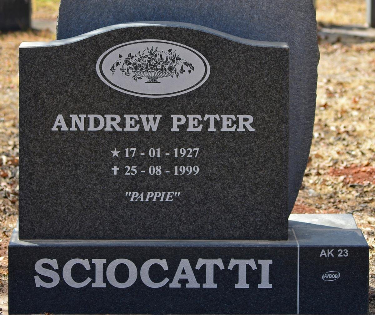 SCIOCATTI Andrew Peter 1927-1999