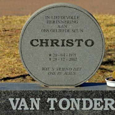 TONDER Christo, van 1971-2002