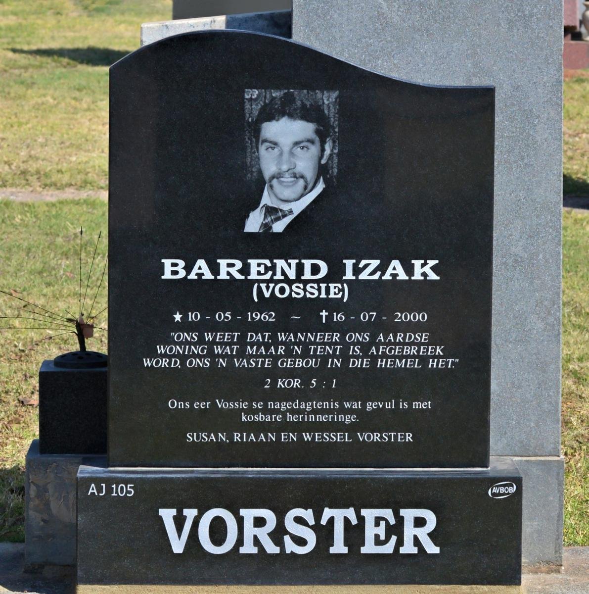 VORSTER Barend Izak 1962-2000