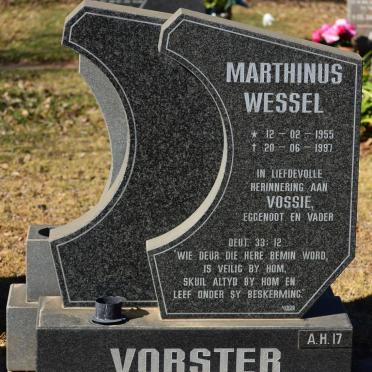 VORSTER Marthinus Wessel 1955-1997