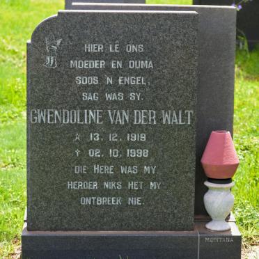 WALT Gwendoline, van der 1919-1998