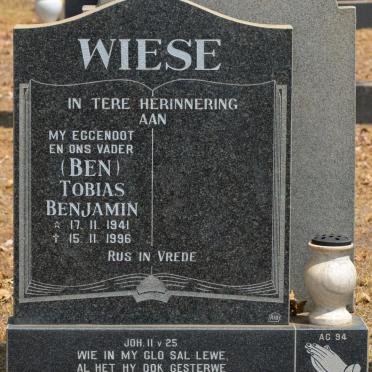 WIESE Tobias Benjamin 1941-1996