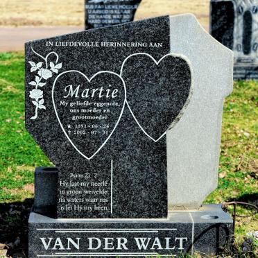 WALT Martie, van der 1951-2002
