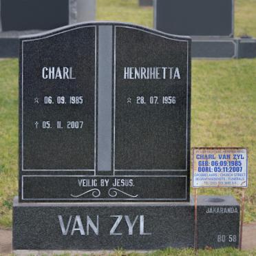 ZYL Charl, van 1985-2007 :: van ZYL Henrihetta 1956-