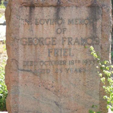 FRIEL George Francis -1933