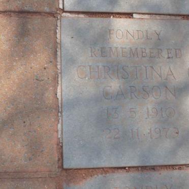 CARSON Christina C. 1910-1979
