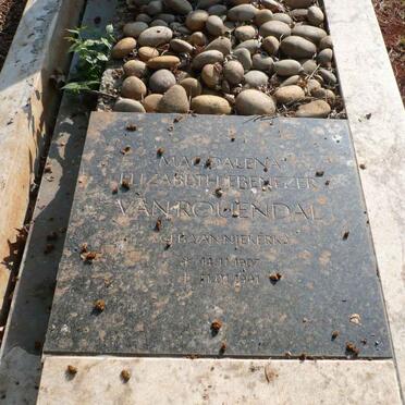 ROUENDAL Magdalena Elizabeth Ebenezer, van nee VAN NIEKERK 1907-1991