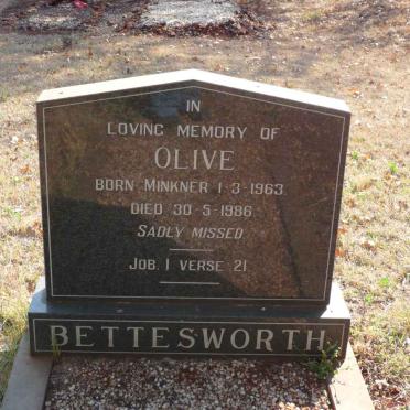 BETTESWORTH Olive nee MINKNER 1963-1986