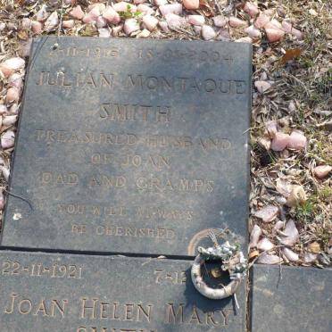 SMITH Julian Montaque 1915-2004 &amp; Joan Helen Mary PITCHFORD 1921- :: VAN DER LINDE Elizabeth Helena nee GOUWS 1962-2001