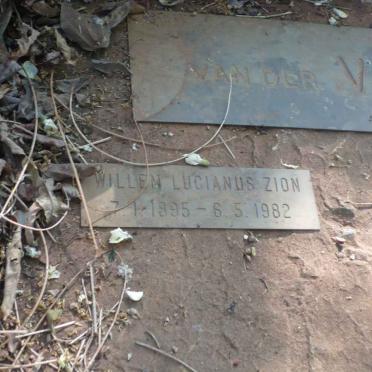 VAN DER VEGTE Willem Lucianus Zion 1895-1982 