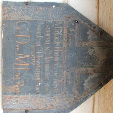 BEER Magiel Frederik, de 1898-1901