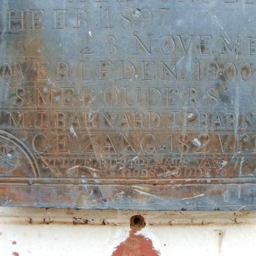 BARNARD Johanna Hendrina 1897-1901 