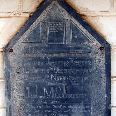 ERASMUS Lourens Johannes 1900-1901