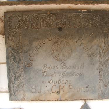 PRINSLOO Gertruida Jacoba 1898-1901
