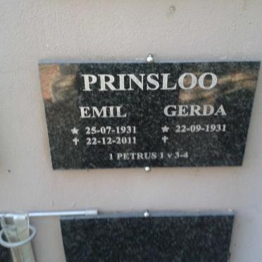 PRINSLOO Emil 1931-2011 &amp; Gerda 1931-