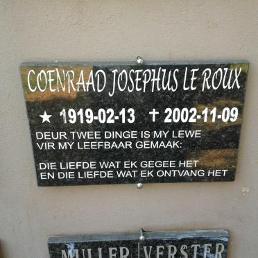 ROUX Coenraad Josephus, le 1919-2002