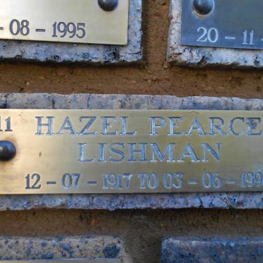 LISHMAN Hazel Pearce 1917-1998