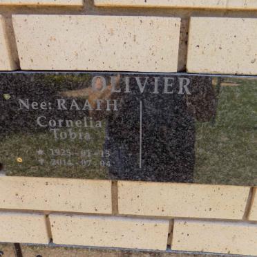OLIVIER Cornelia Tobia nee RAATH 1925-2014