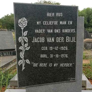 BIJL Jacob, van der 1926-1976 &amp; Geertruida 1930-2016